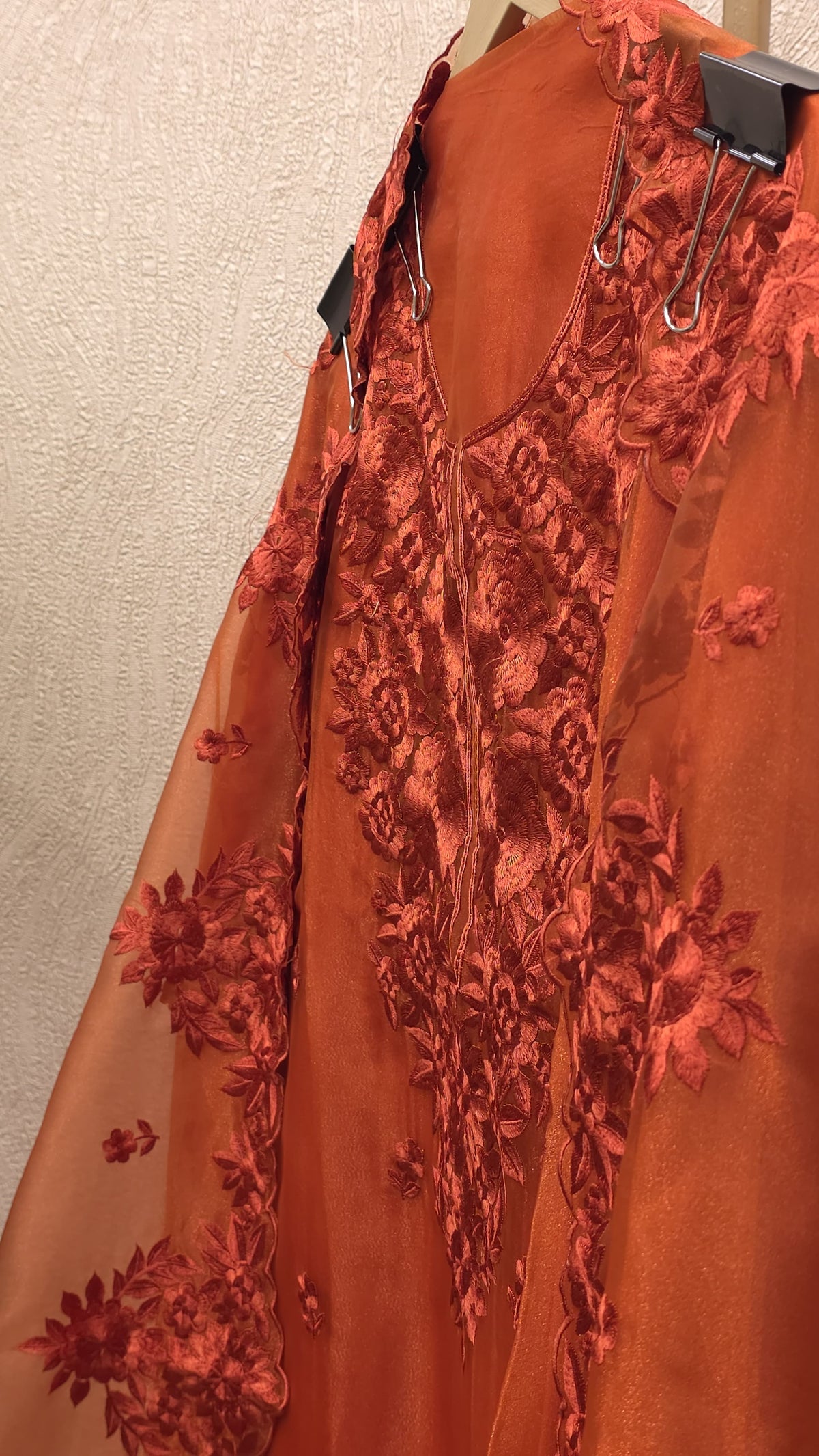 Organza Tissue Thread Embroidered Suit