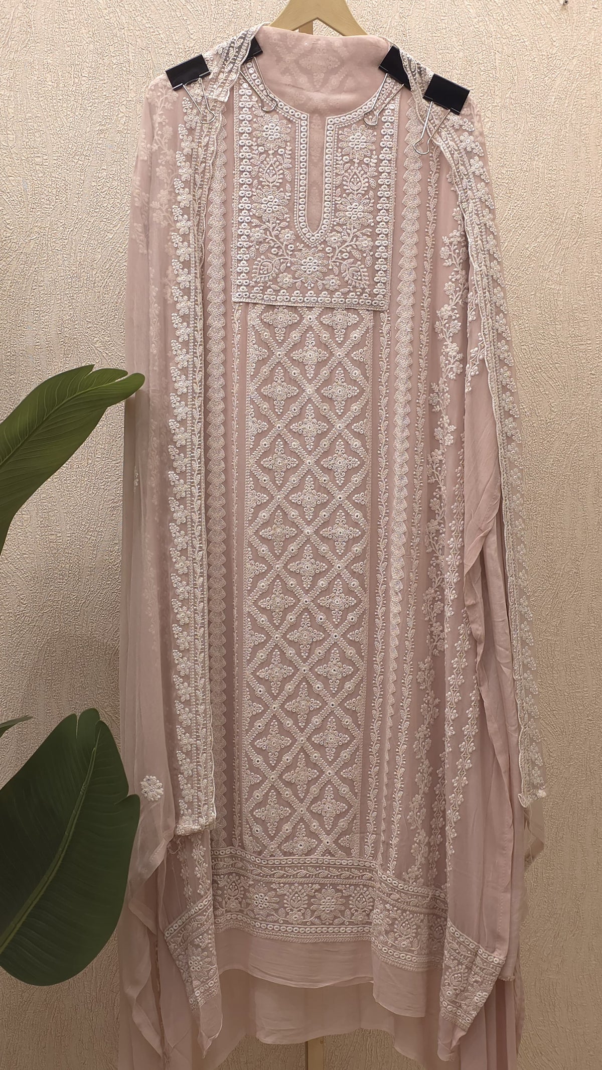 Georgette Lucknowi Suit -Pocket Friendly