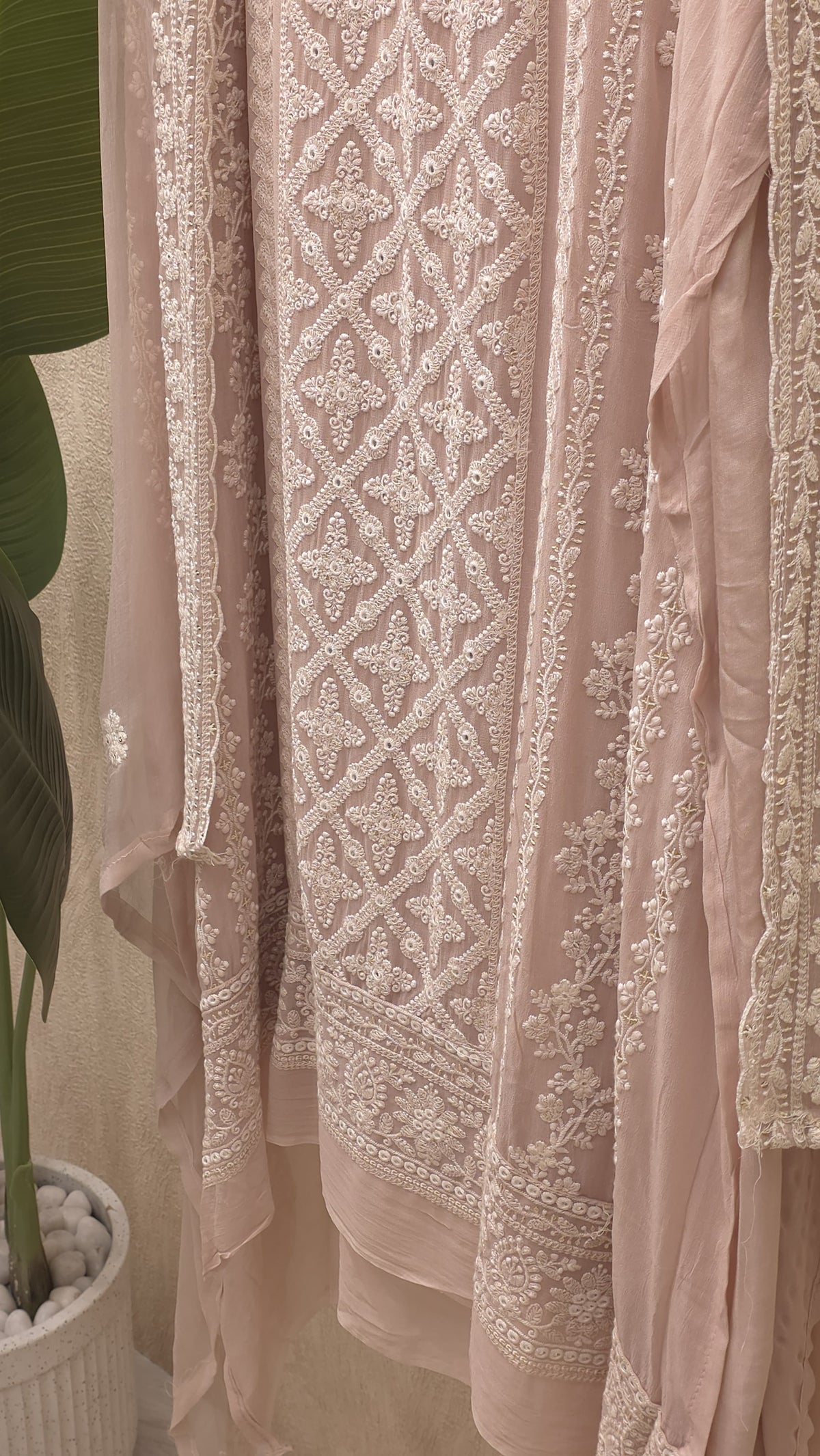 Georgette Lucknowi Suit -Pocket Friendly