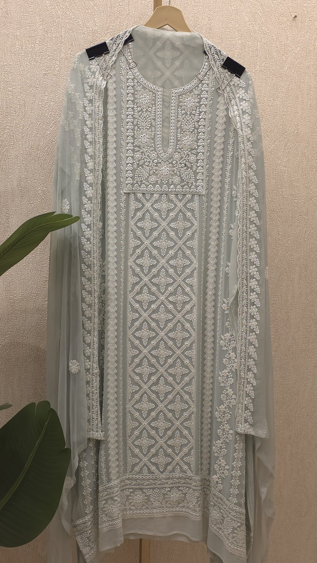 Georgette Lucknowi Suit -Pocket Friendly