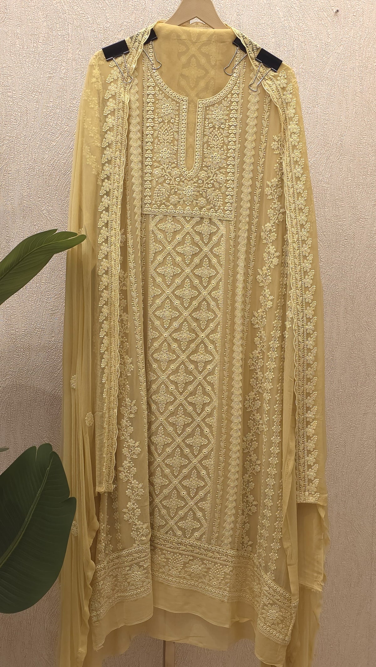 Georgette Lucknowi Suit -Pocket Friendly