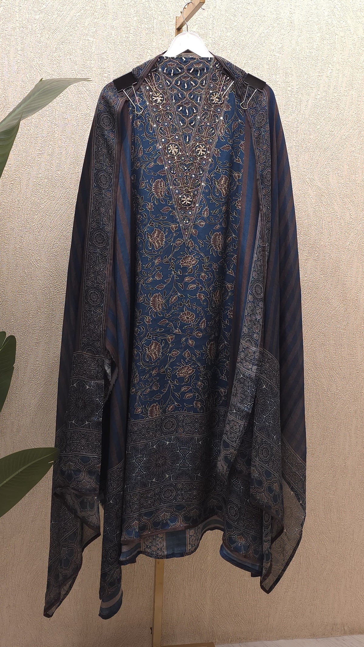 Kalamkari Crepe Designer Suit