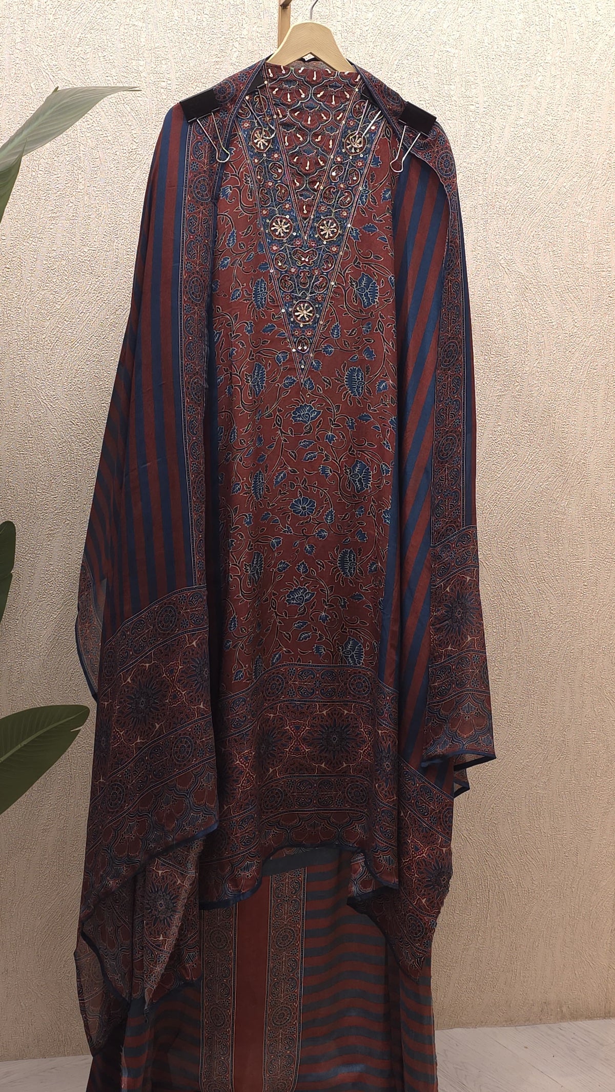 Kalamkari Crepe Designer Suit