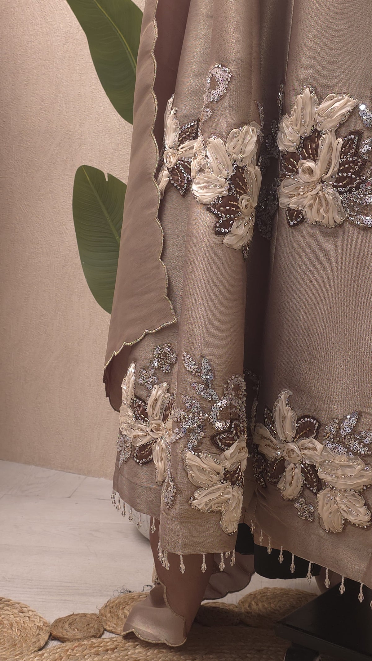 Giraffe Tissue Readymade Anarkali Suit
