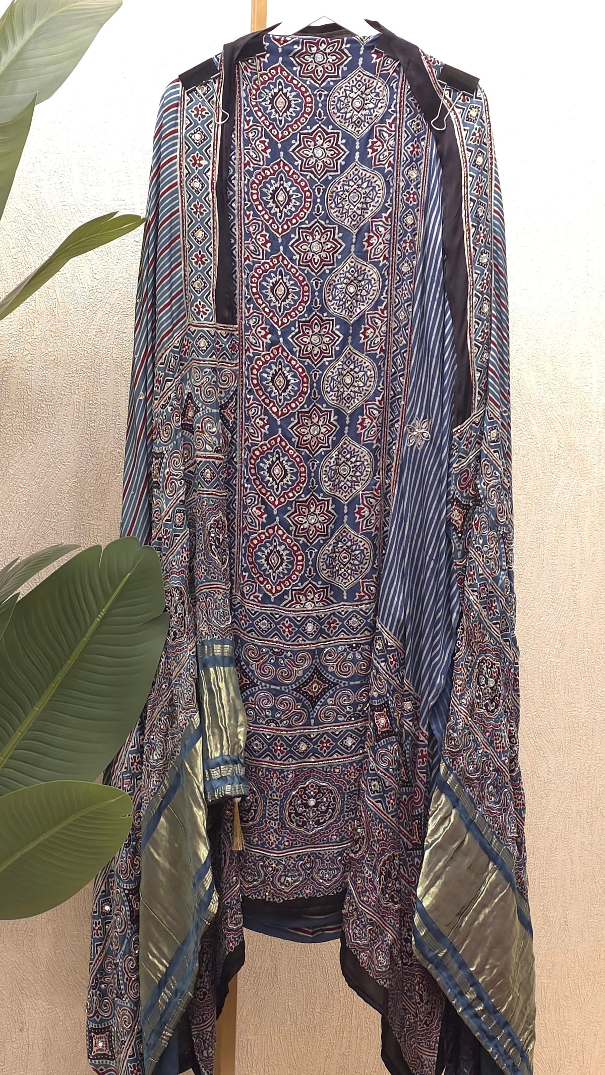 Pure Gajji Silk Ajrak Suit 2.O - The showstopper