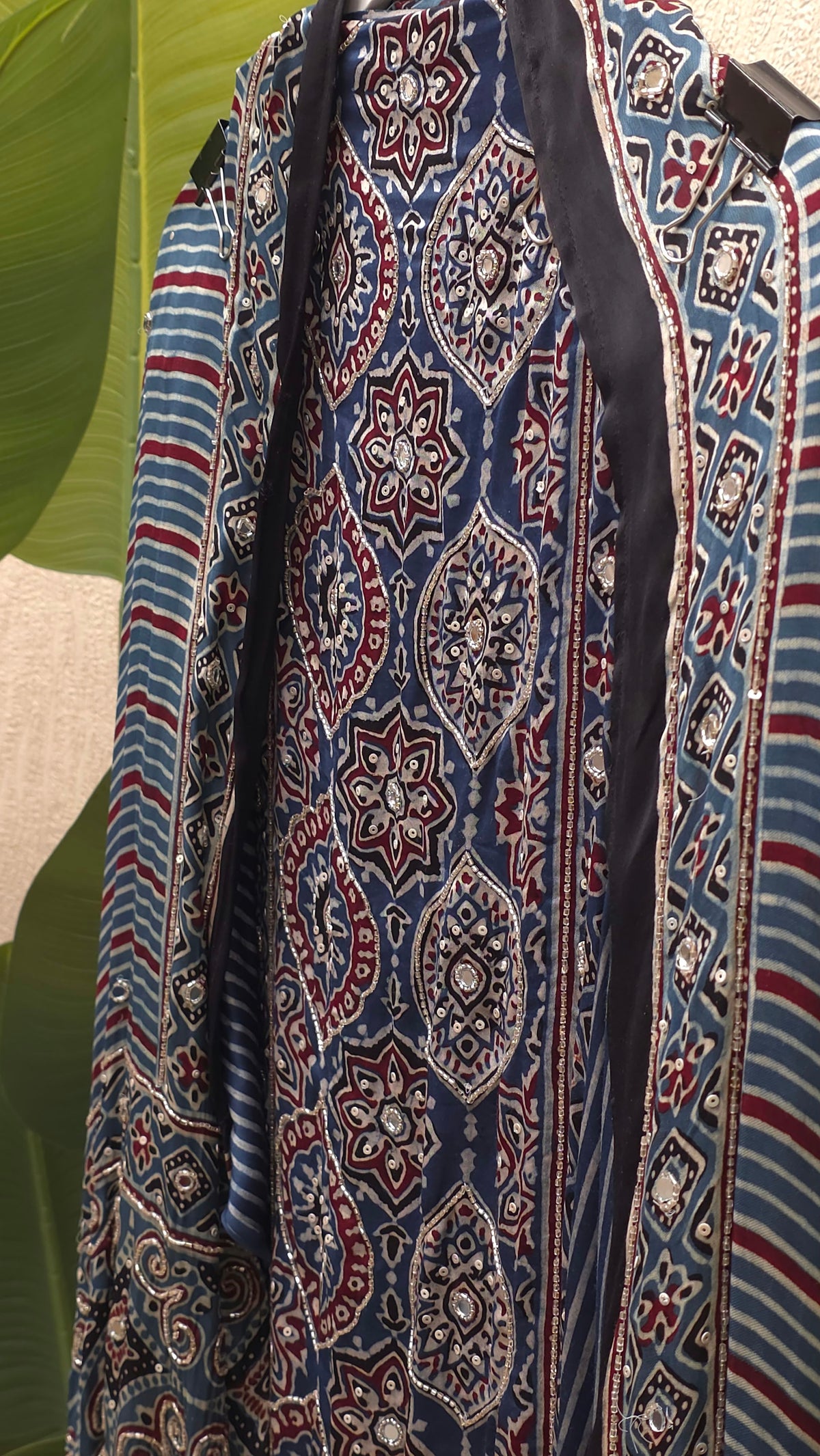 Pure Gajji Silk Ajrak Suit 2.O - The showstopper