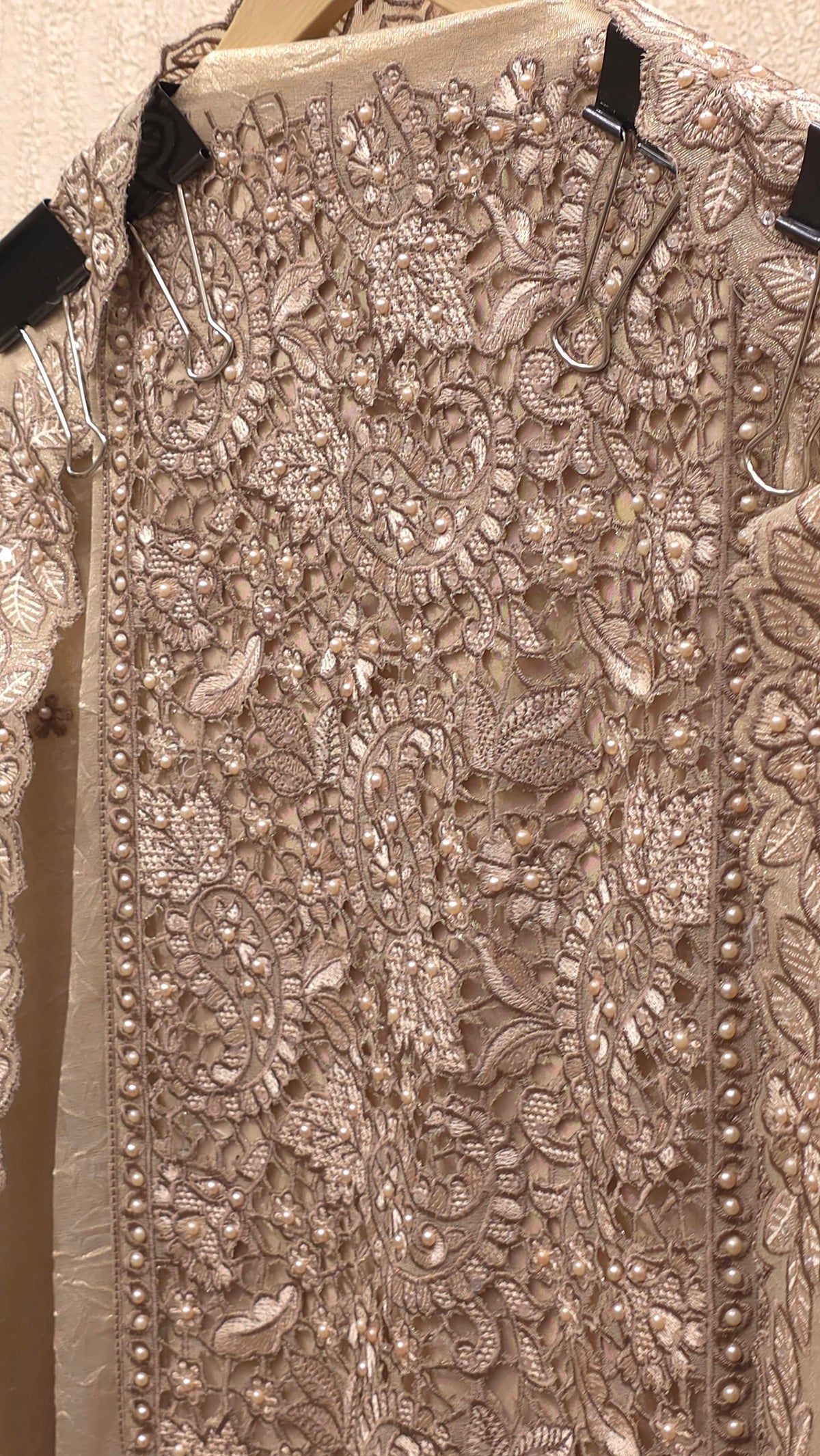 Embroidered Cutwork Statement Tissue Suit