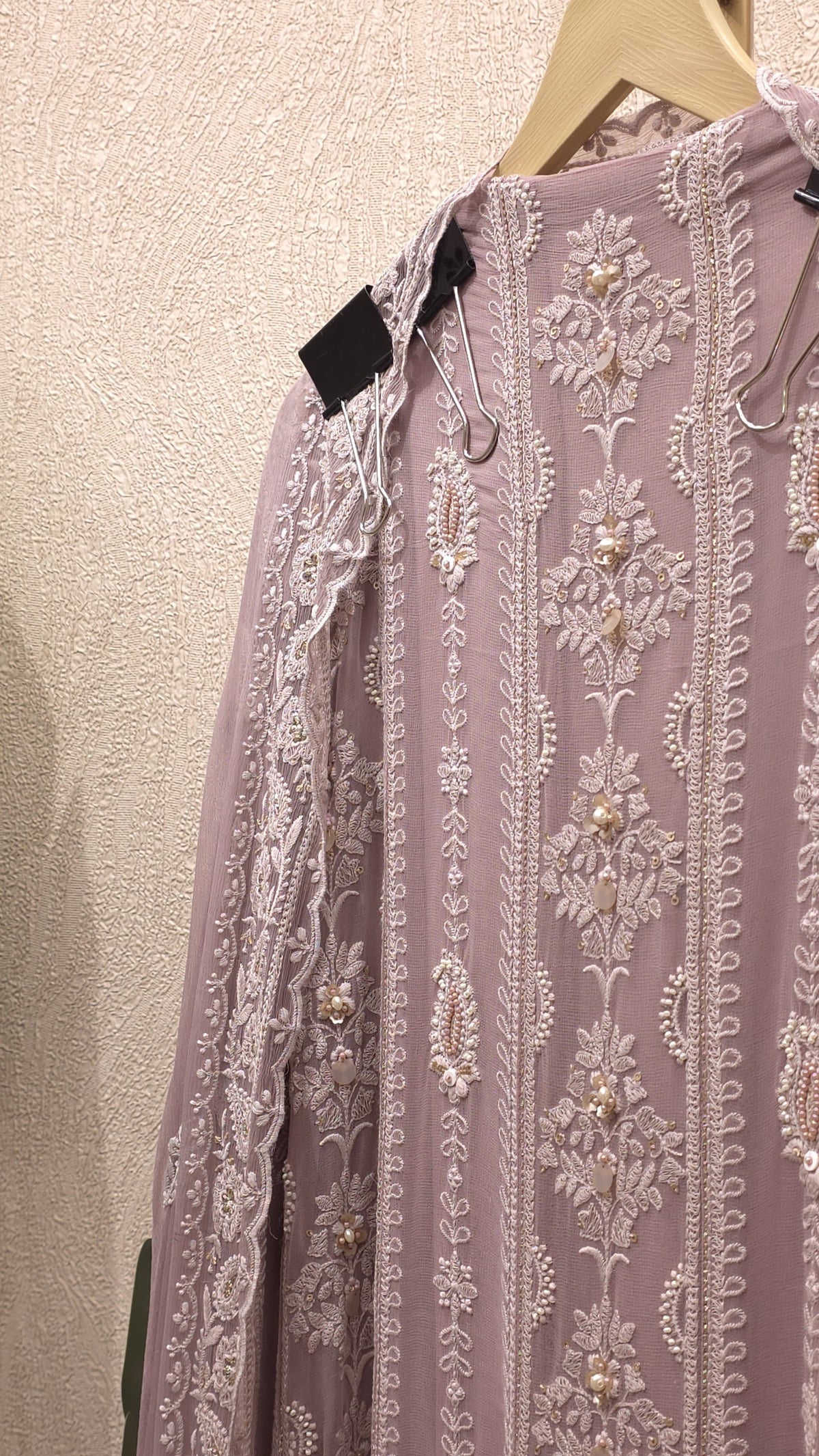 Pure Georgette Lucknowi Unstitched Anarkali 3.0