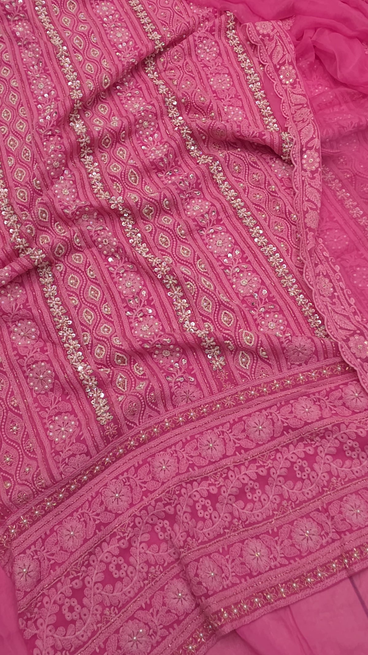 Pure Georgette Lucknowi Suit - The Festive Edit