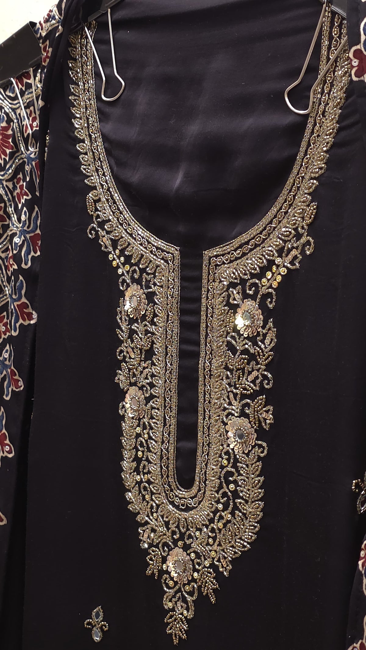 Pure Gajji Silk Ajrak Suit 3.O - The showstopper
