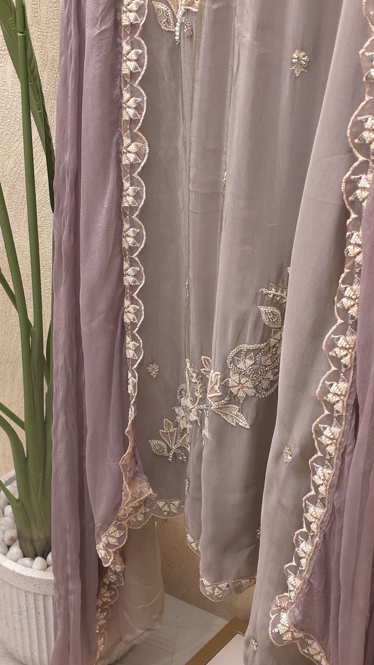 Designer Soft Tissue Embroidered Suit