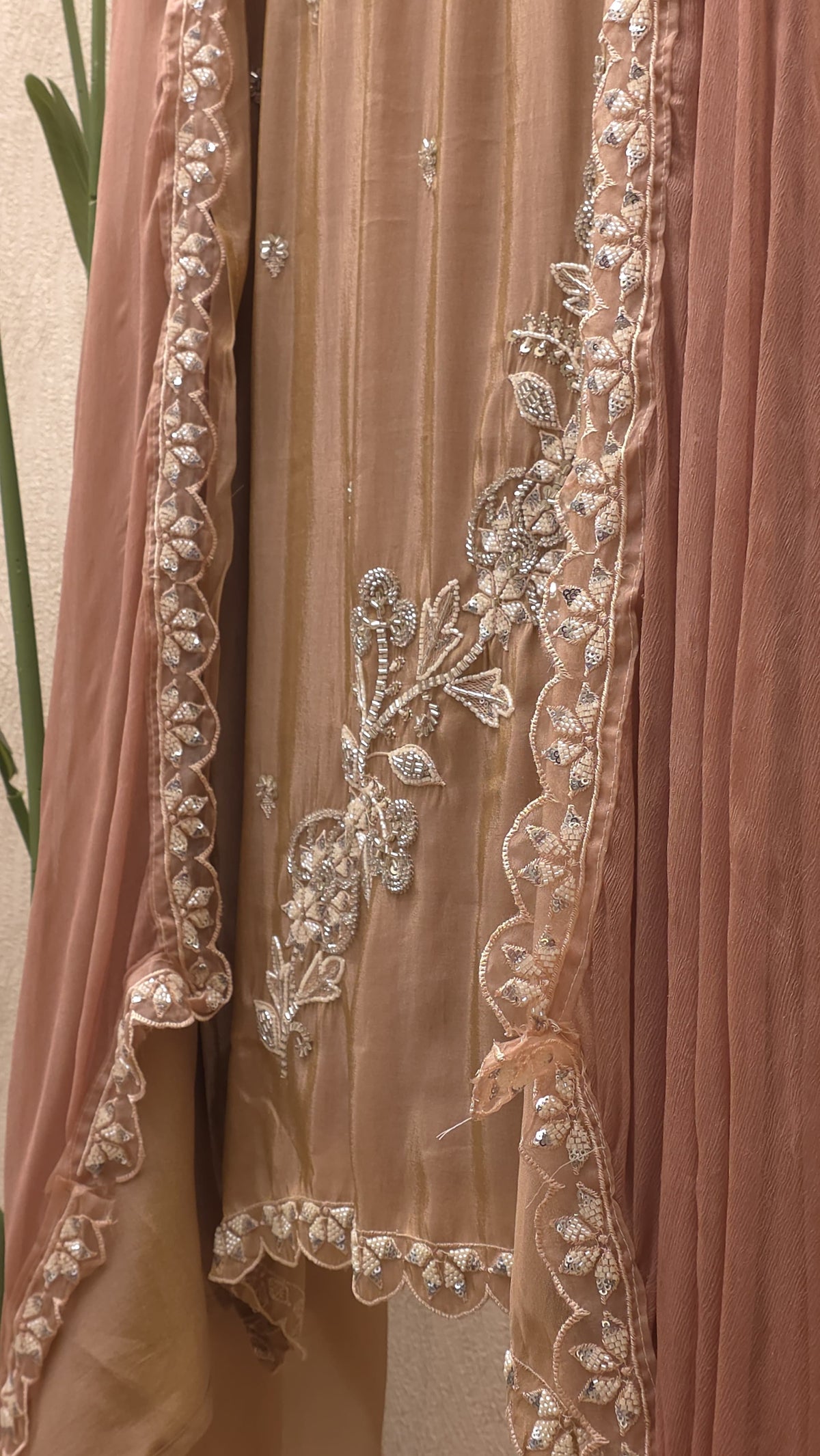 Designer Soft Tissue Embroidered Suit