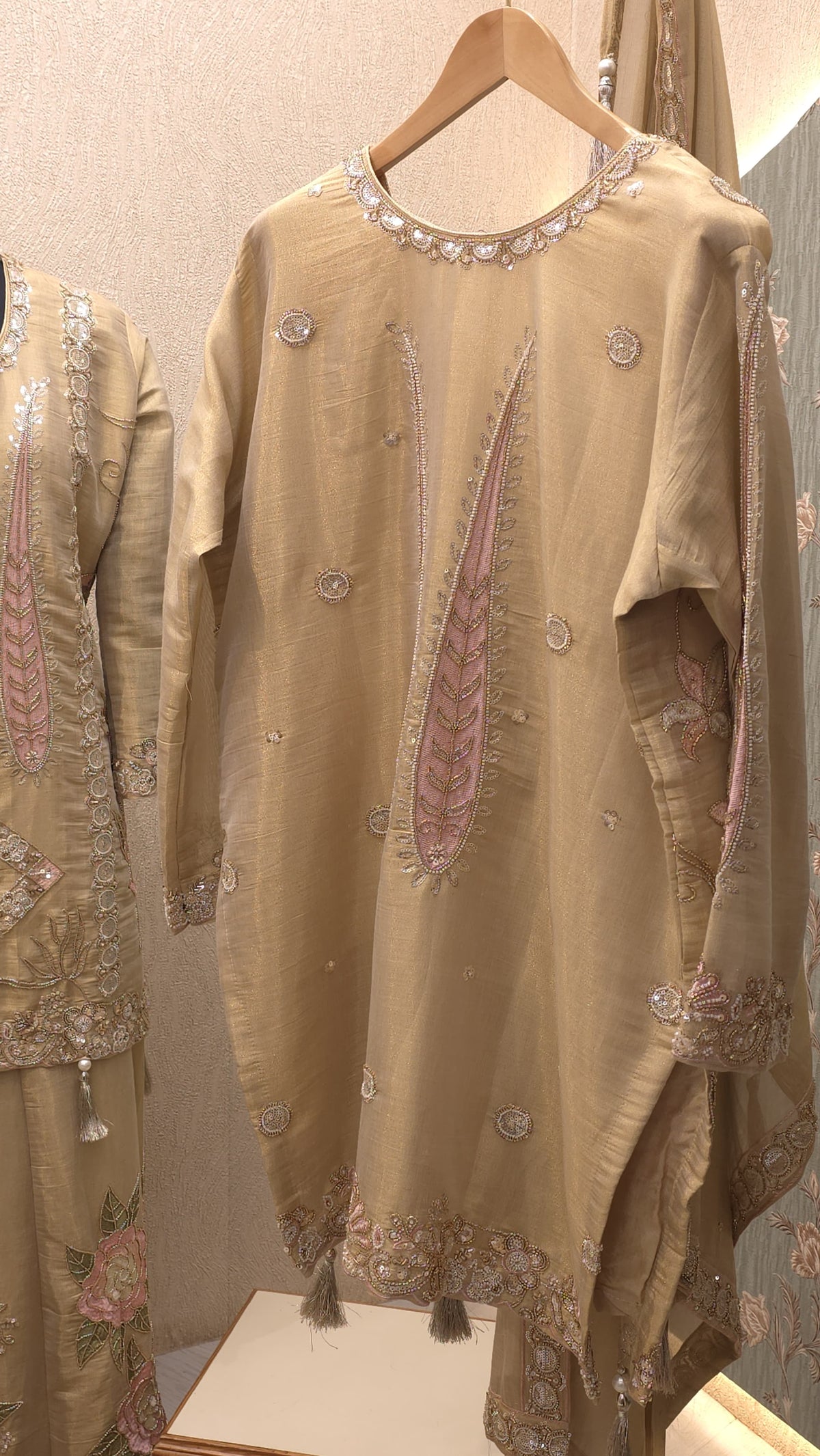 Royal Tissue Heavy Embroidered Readymade Dress