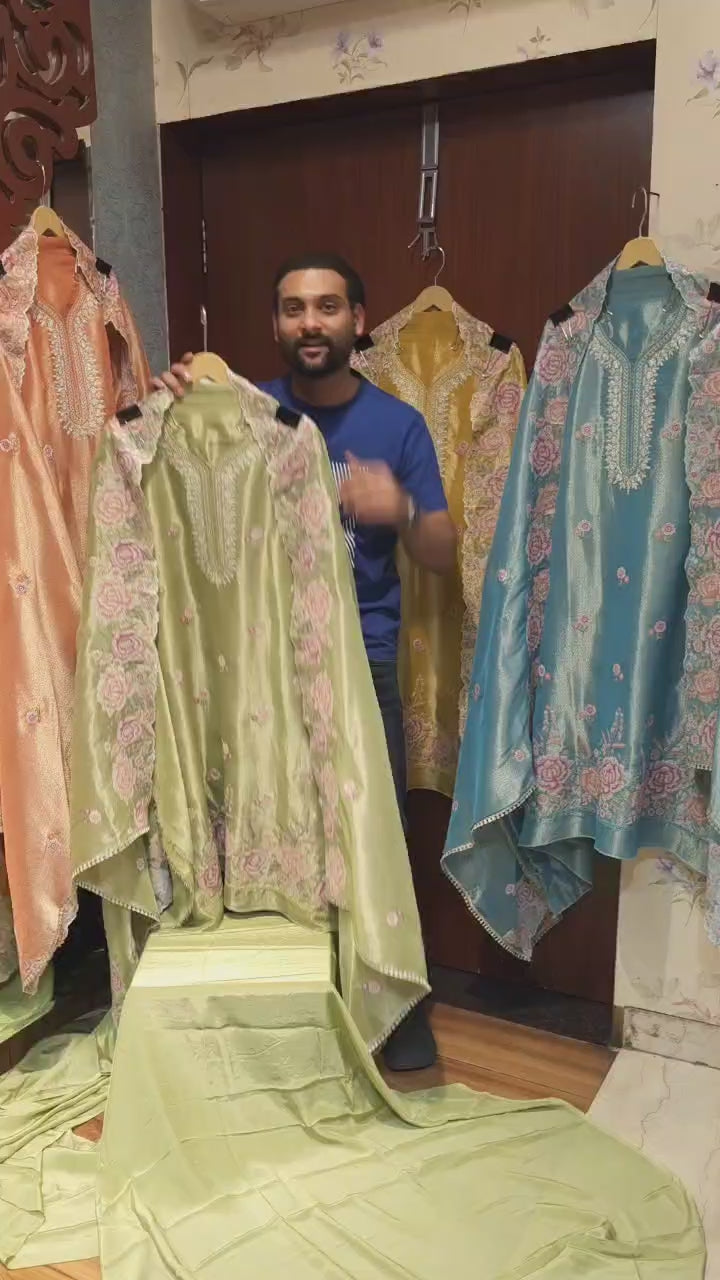 Vintage Cross Stitch Charm on Self Tissue