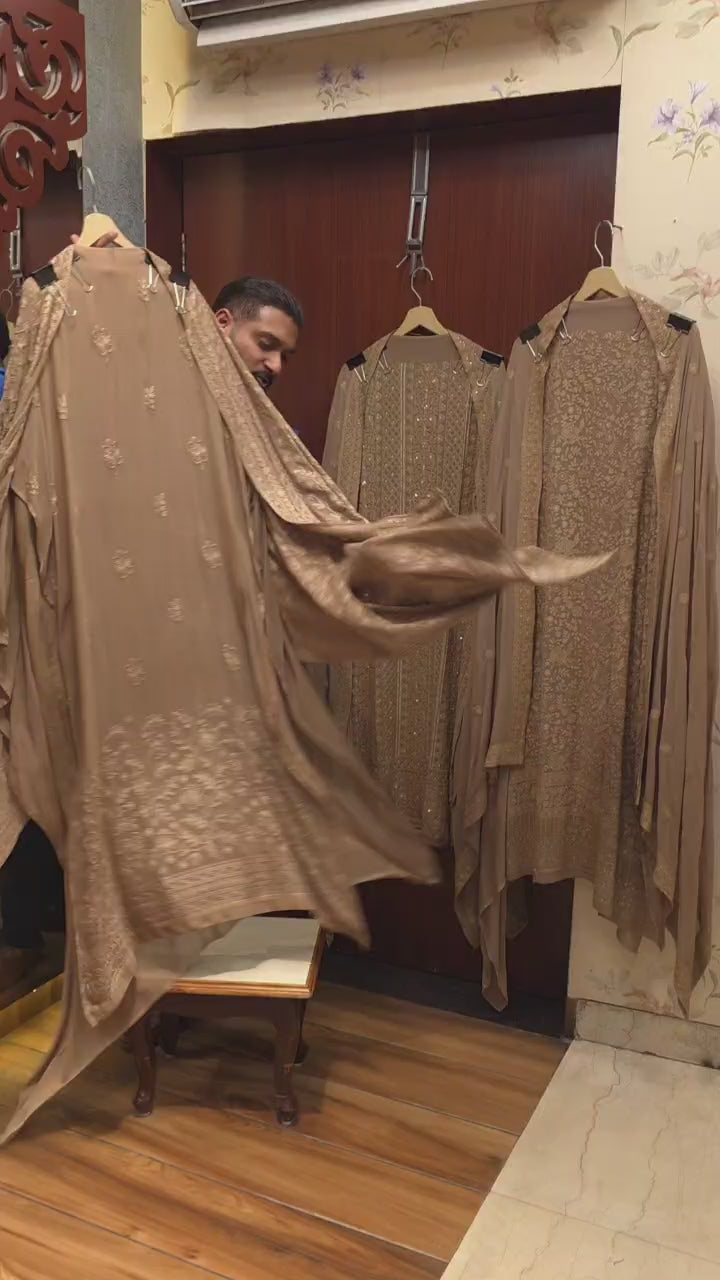 Dyeable Georgette Lucknowi Suit's