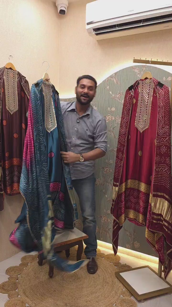 Gajji Silk 20.O with Golden Weave Border
