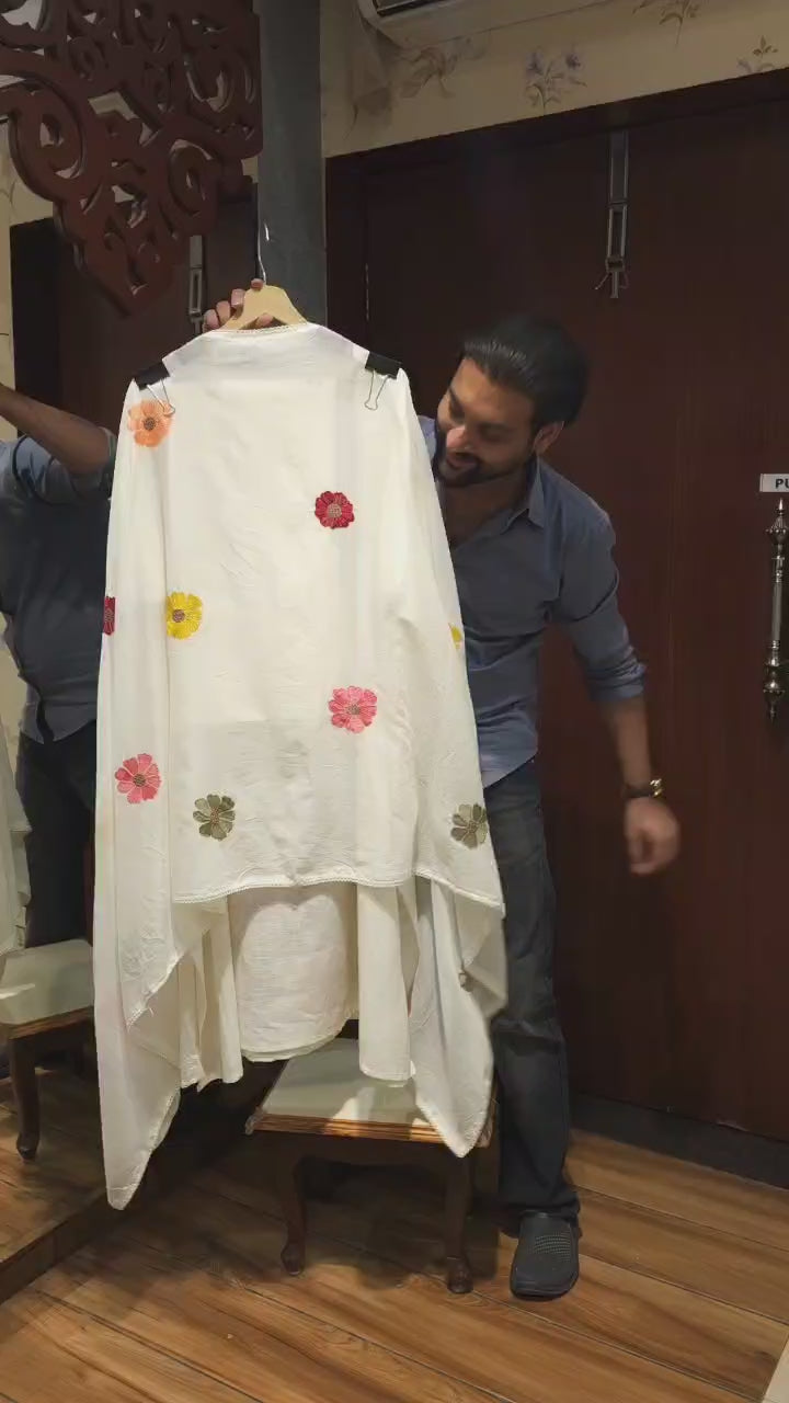 Floral Elegance – Linen Cotton Suit