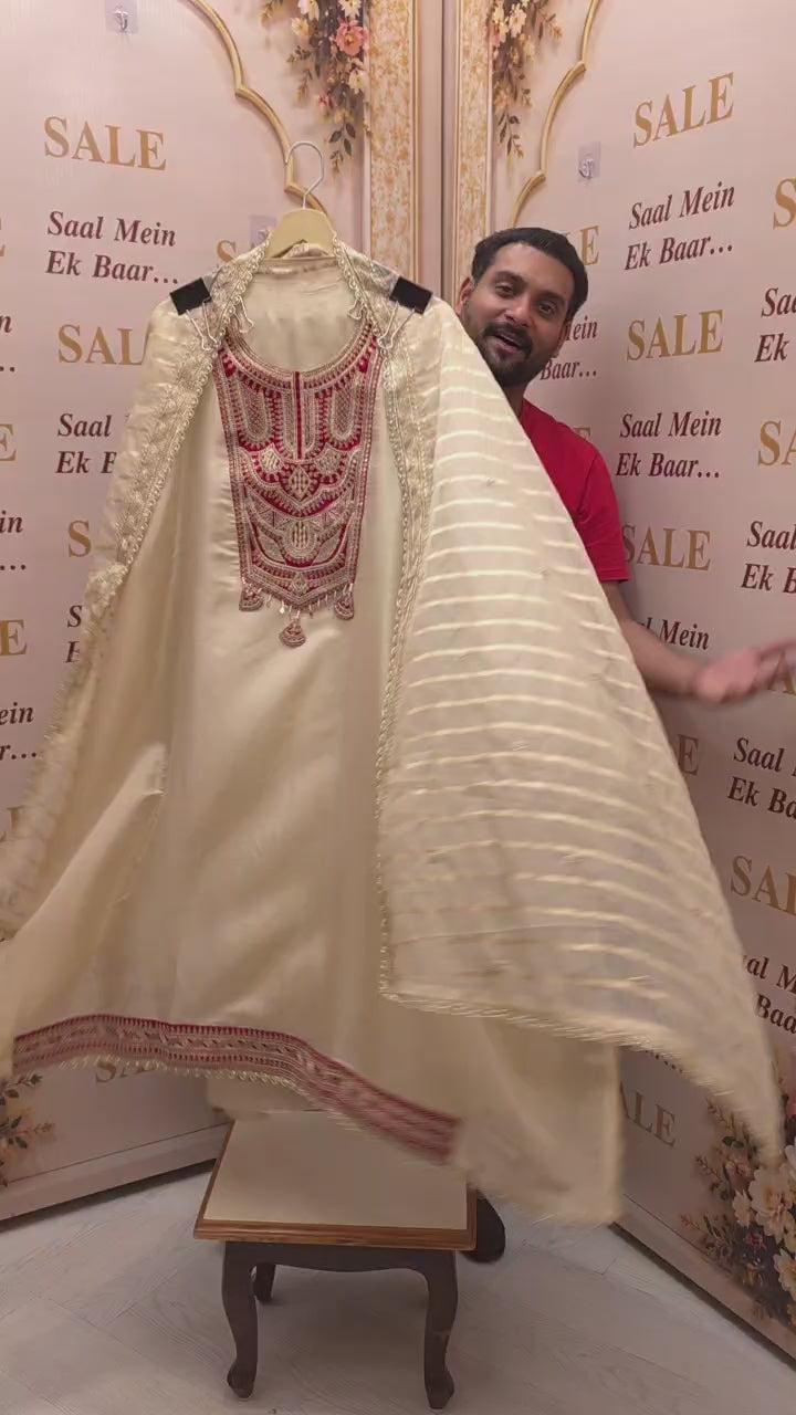 Royal Rajwada Style Tissue Suit