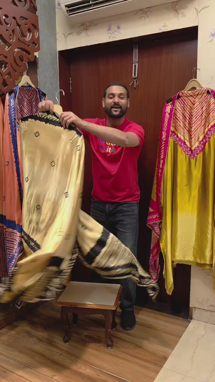 Gajji Silk 10.O with Bandhani & Ombre Shading Fusion