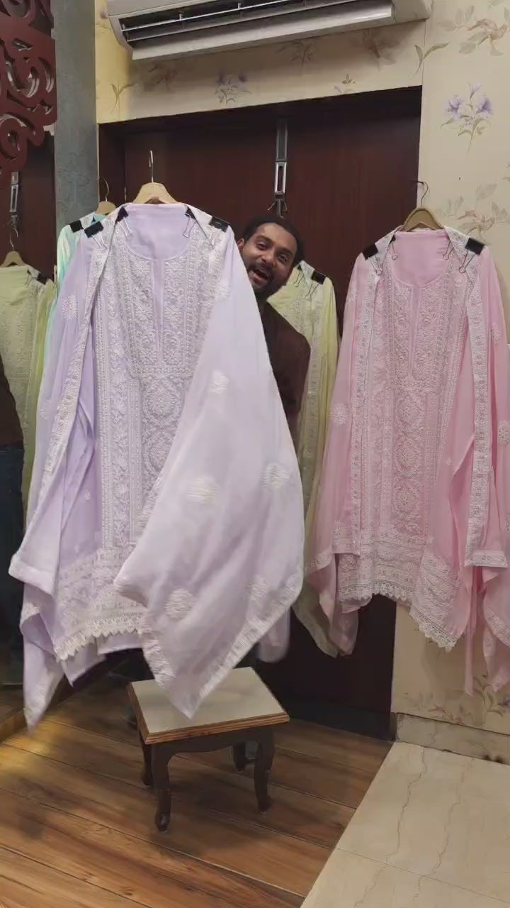 Lucknowi Mul Chanderi Suit 2.O