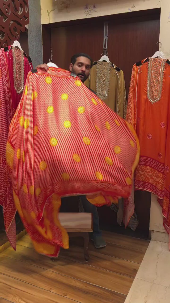 Modal Muslin Suit with Bandhani Prints