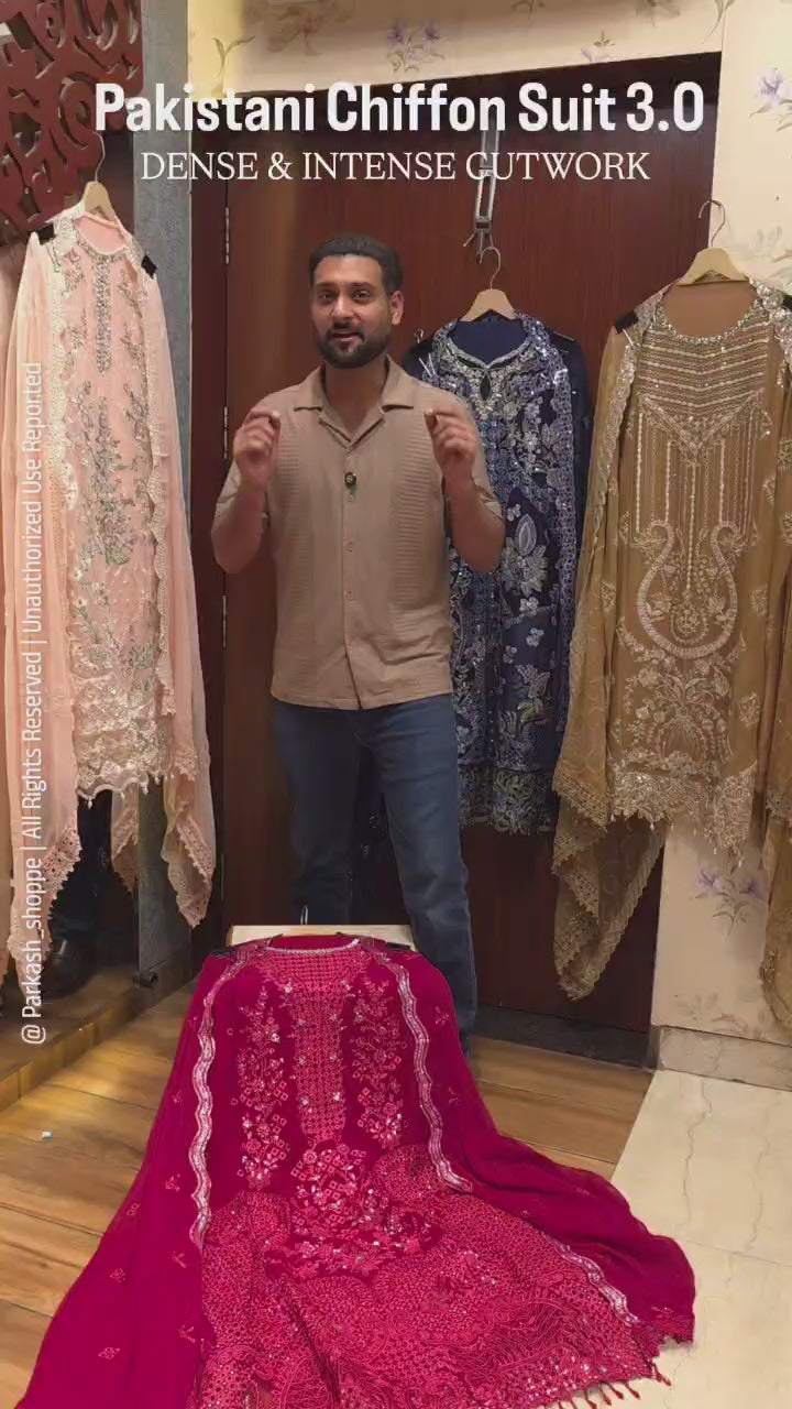 Pakistani Pure Chiffon Suit 3.O