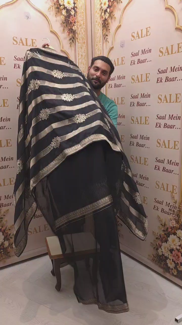 Black Kanjivaram Silk Suit