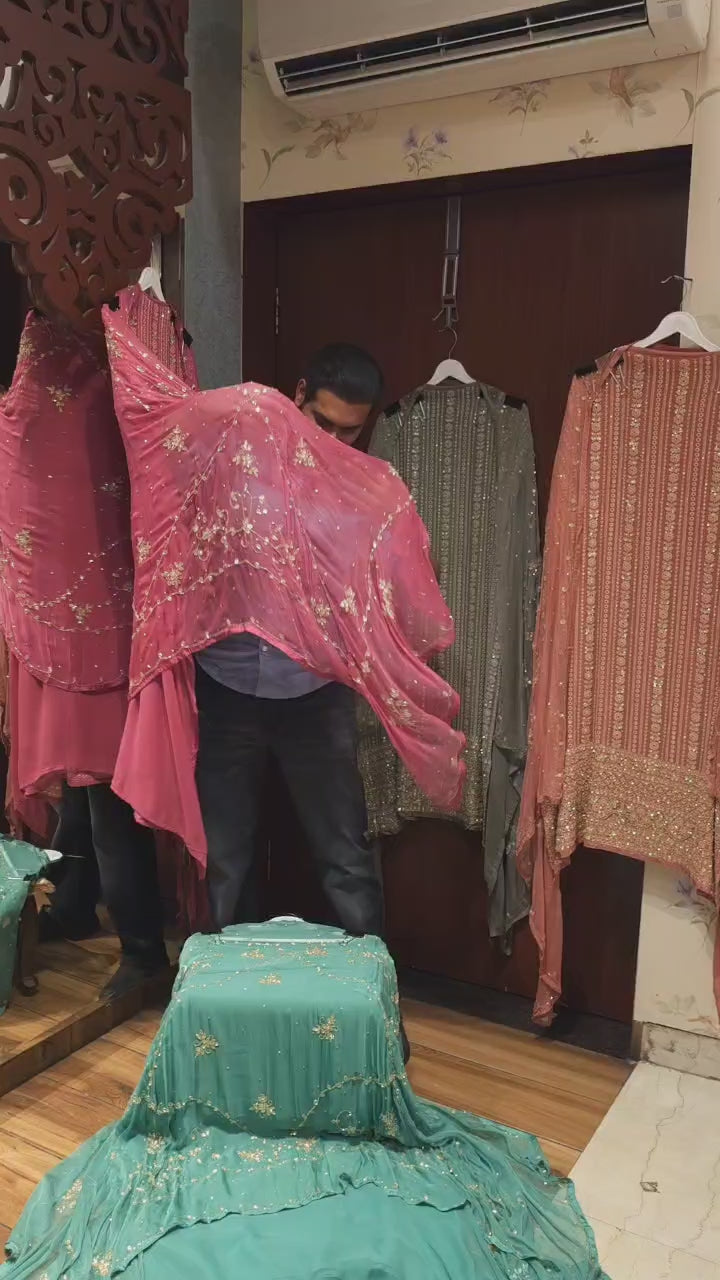 Embroidered Georgette Lucknowi Suits