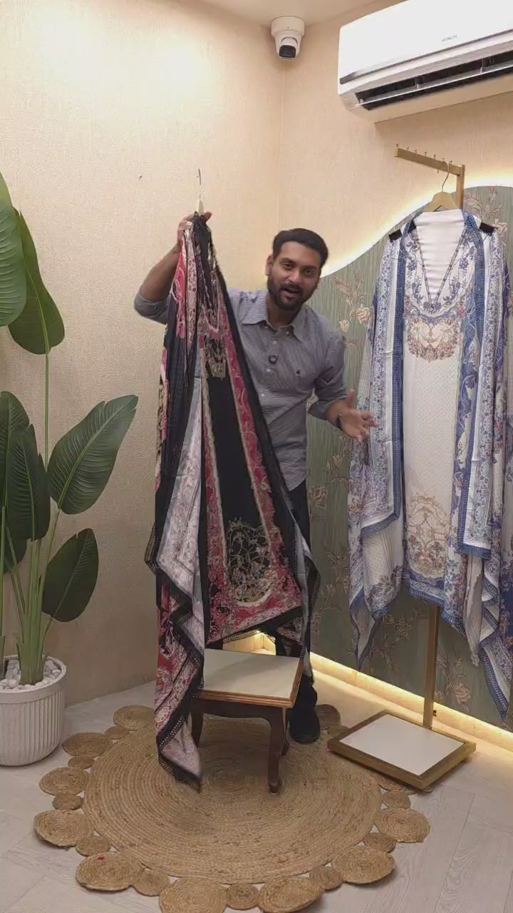 Pakistani Prints – Pure Muslin Suit