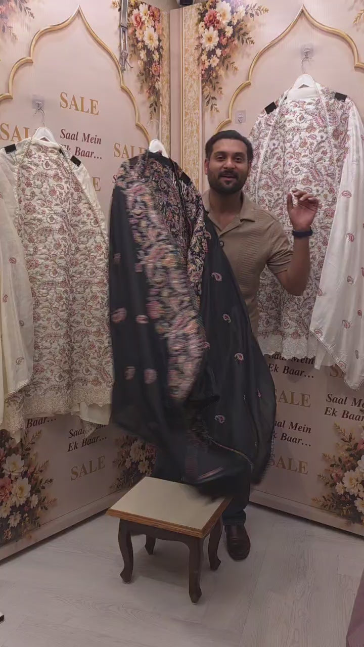 Classic Kashmiri Embroidered Modal Suit