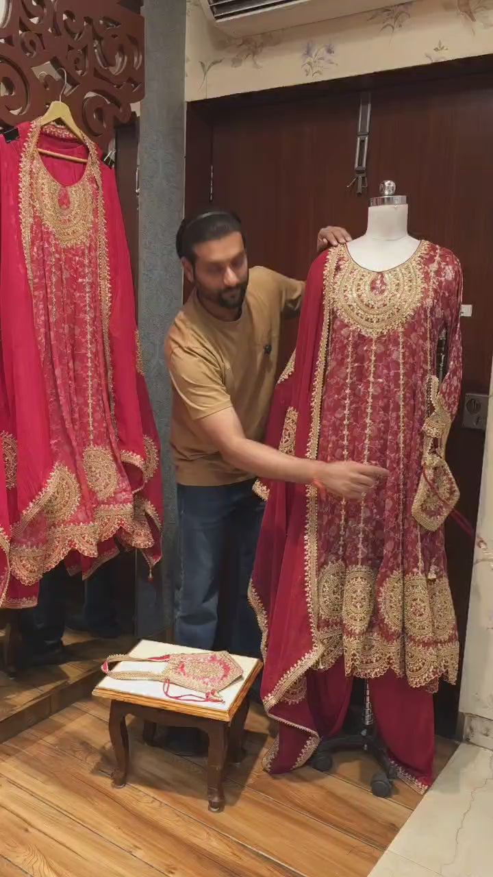 Russian Tissue Anarkali – Royal Heritage Embroidery Edition