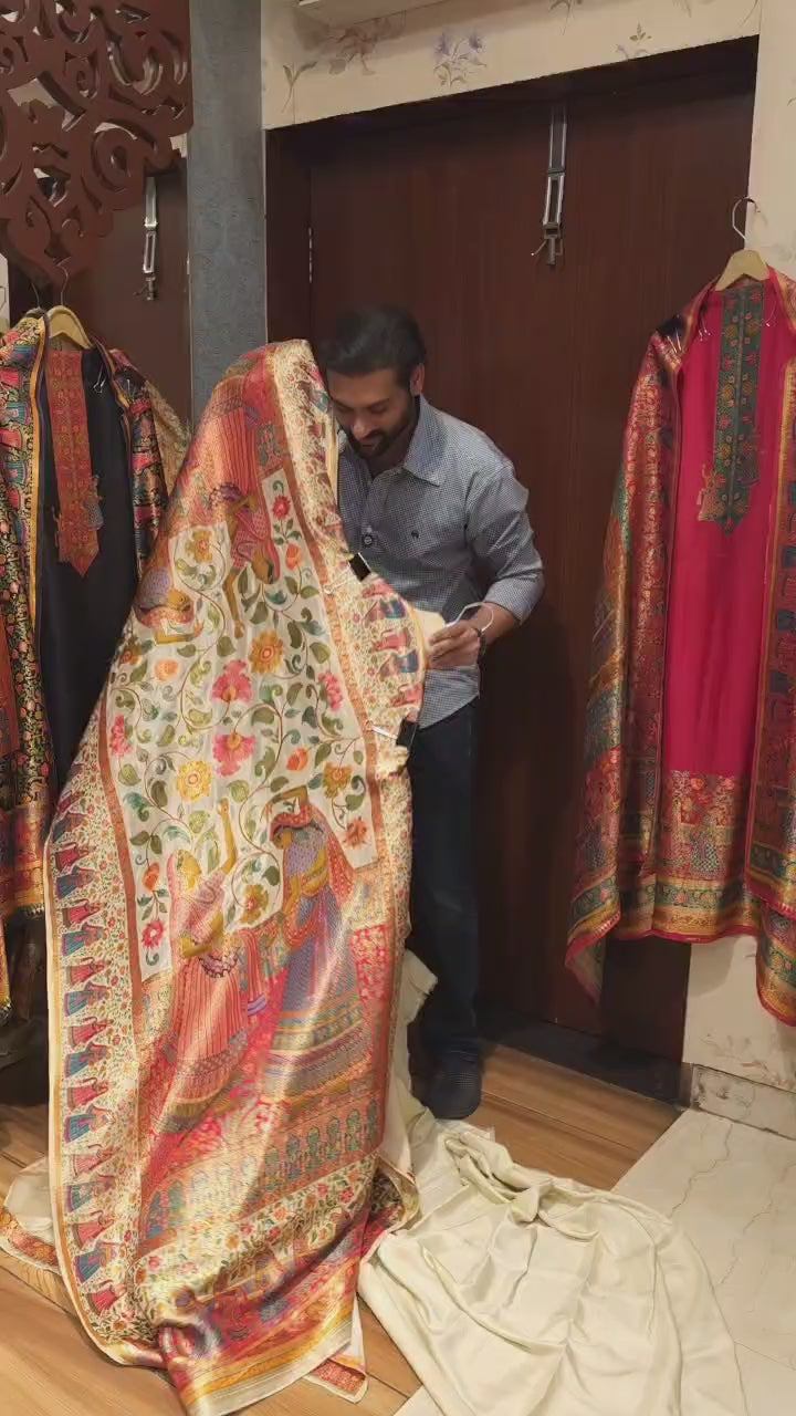 Silk Jacquard Weave suits with Position Printing 1.0