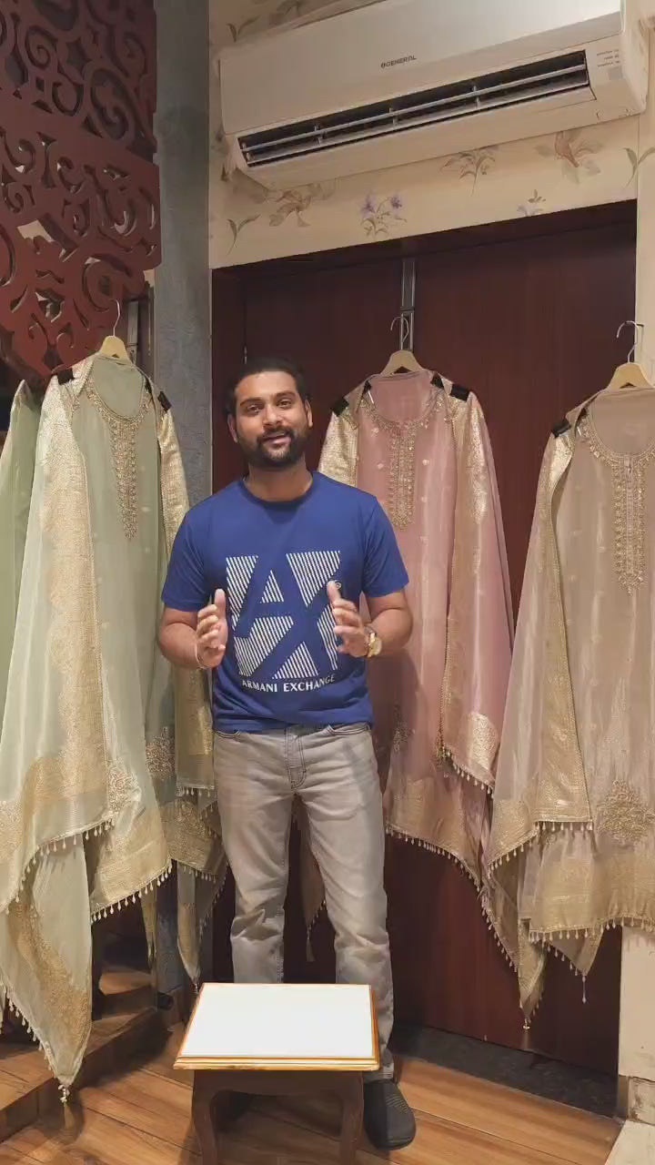 Anitique Embroidery & Gold Weeve Fabric