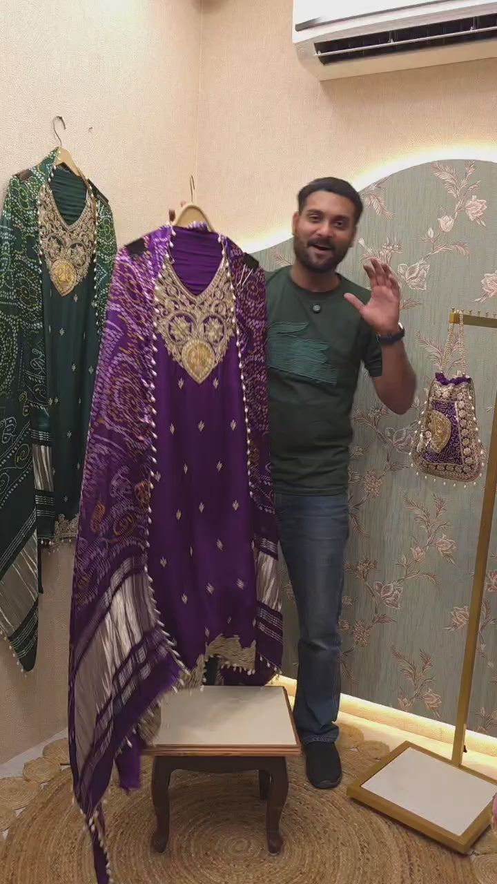 Rajwada Silk Suit with Gajji Dupatta 7.O
