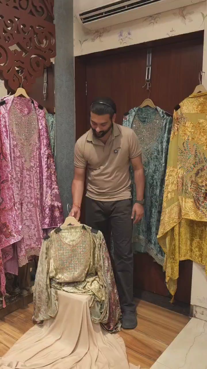 Luxury Brasso Velvet, Paisley Patterned Suit