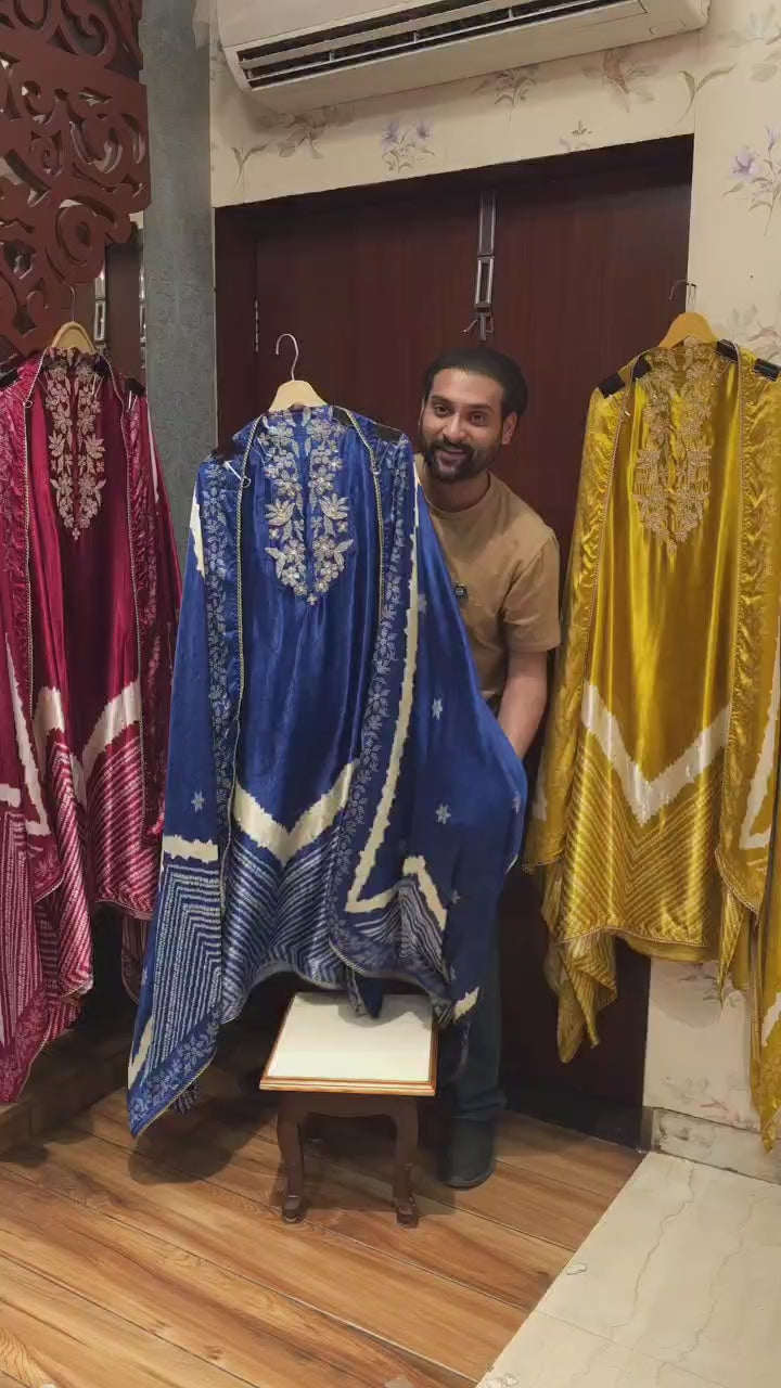 Gajji Silk 1.O with Bandhani Prints