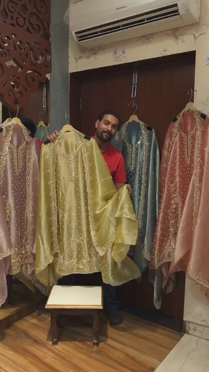 Italian Glass Tissue Handwork Suit