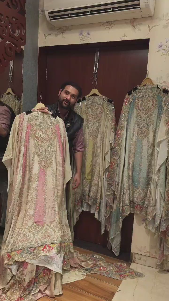 Anarkali Look Pure Crepe A-Line Suit 6.0