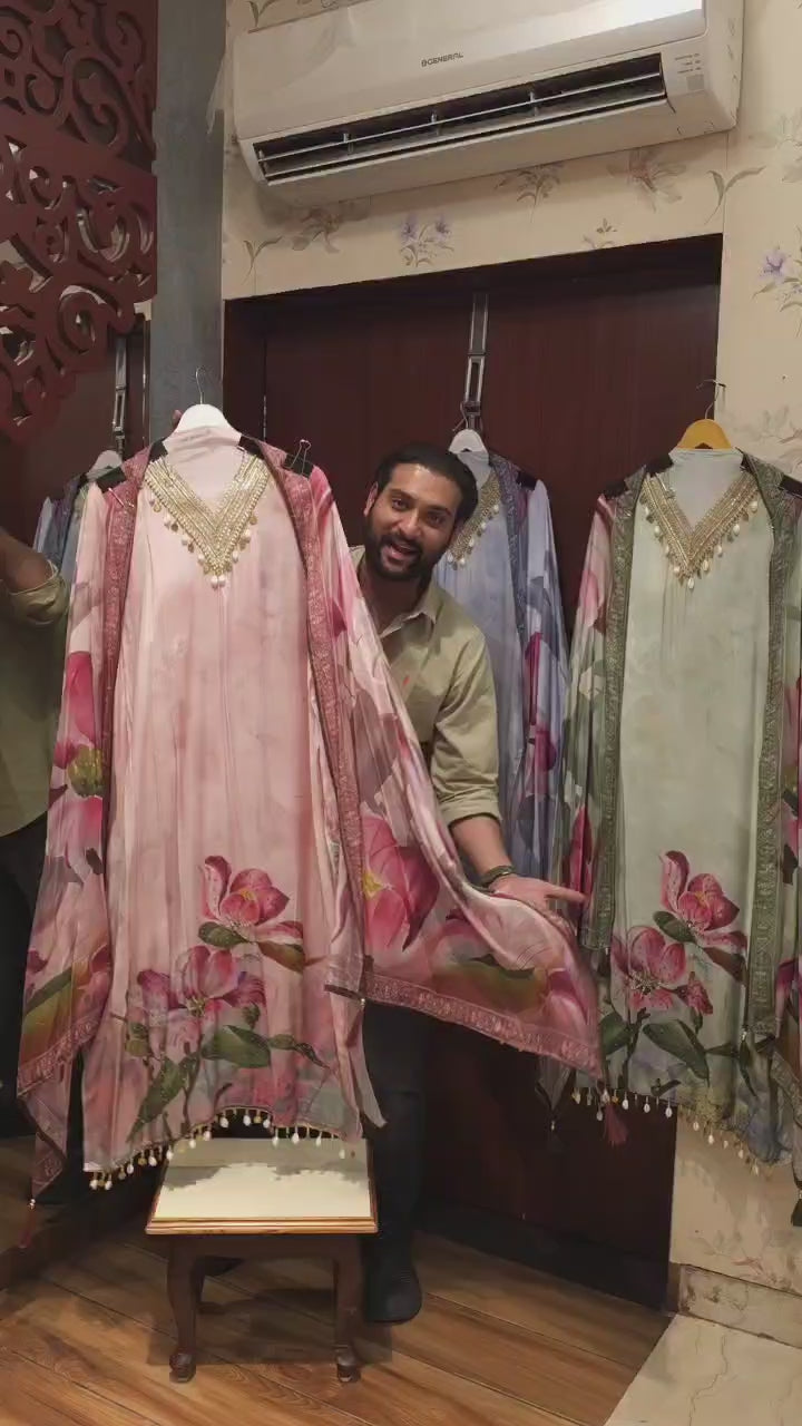 Soft Muslin Suit with Smart detailing