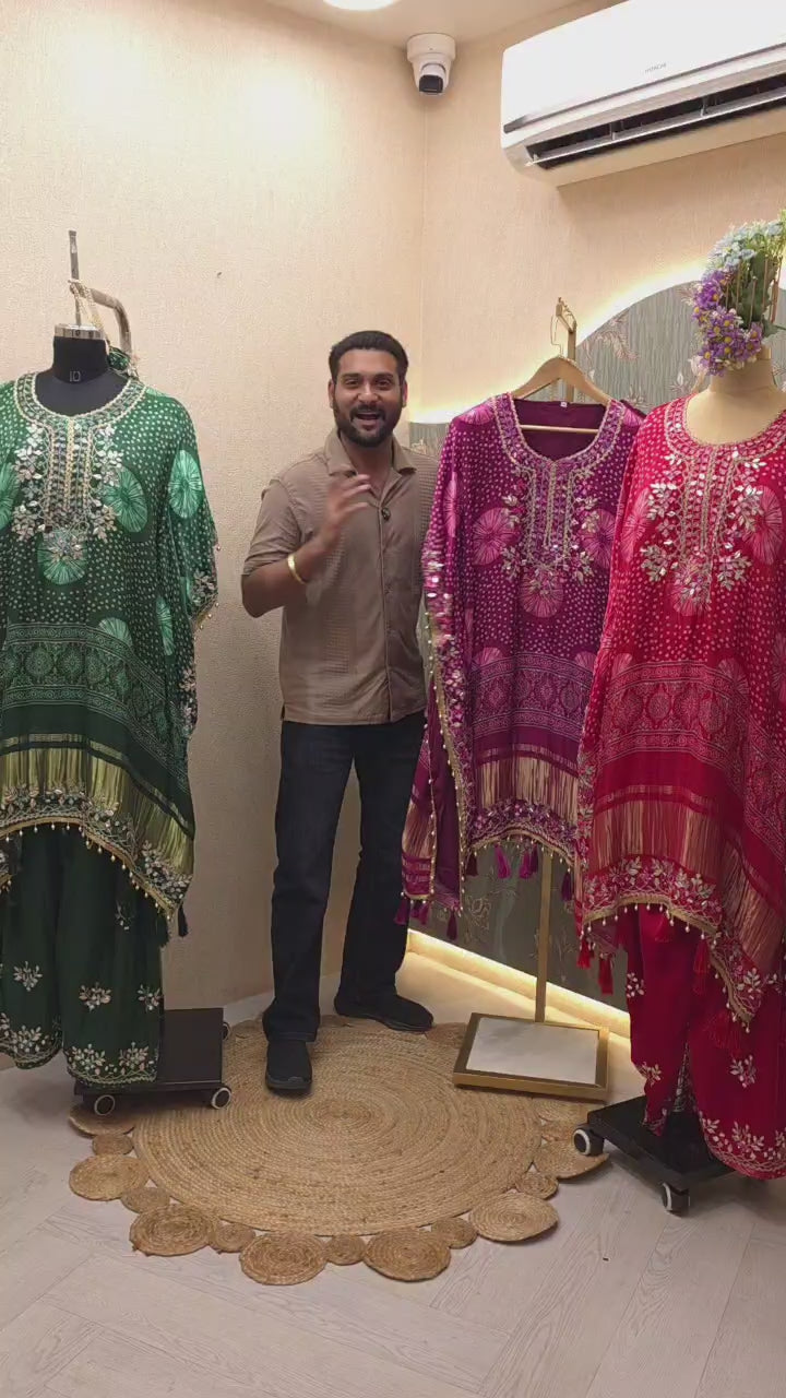 Pure Gajji Silk Readymade Handwork Kaftan