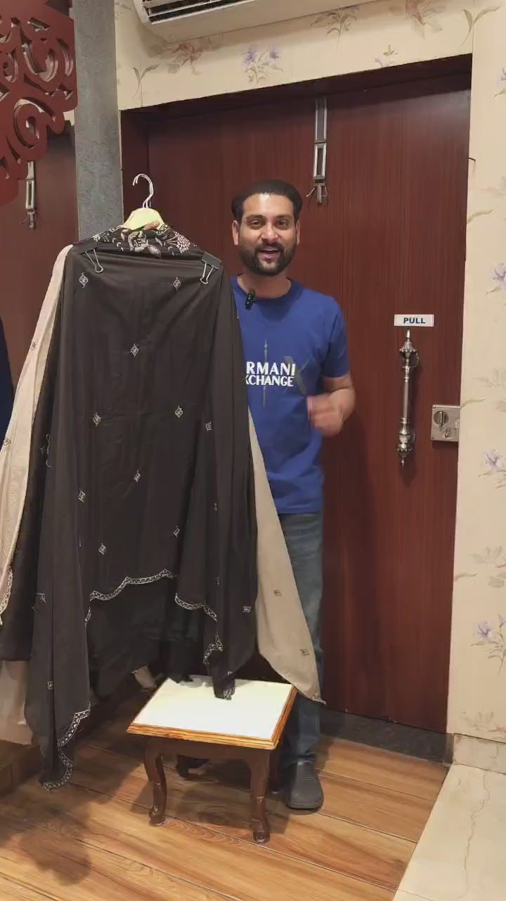 Mul Chanderi Suit - Monochrome Edition 2.O