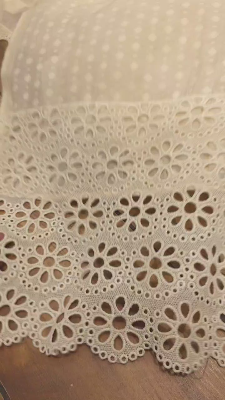Pakistani Crochet Suit 6.O -Pure Jamdani