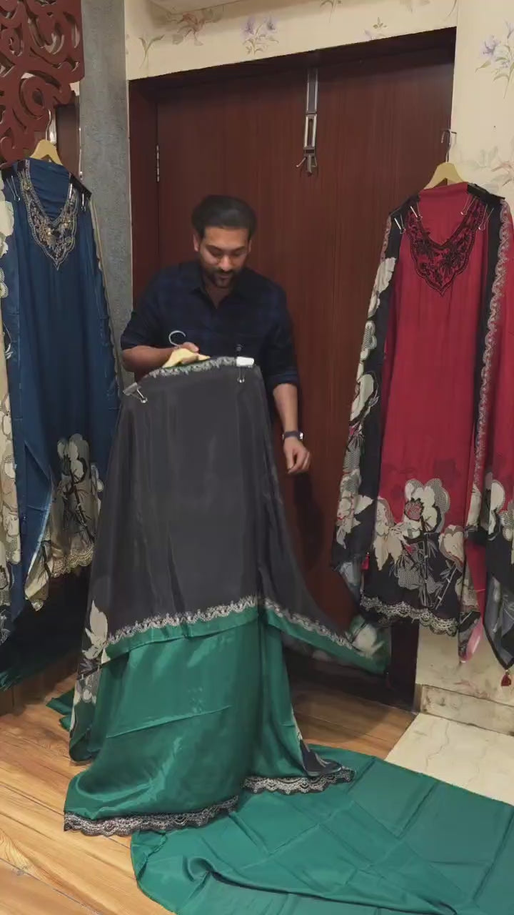 Japanese Inspired Bold Prints - Pure Muslin Suit