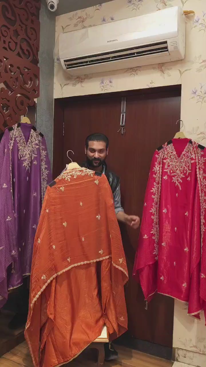 Bright Summer- Shimmer Muslin Suit with Gold Lurex Dupatta