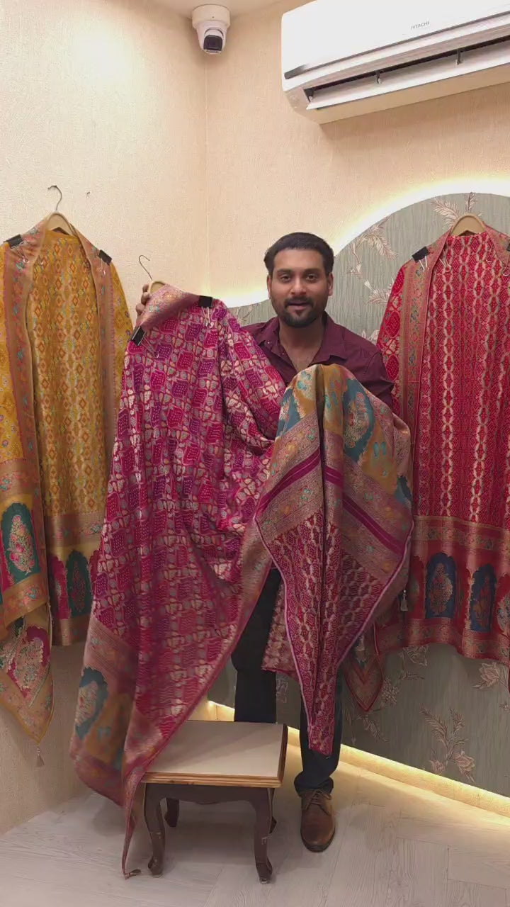 Georgette Jacquard Weave suits with Position Printing