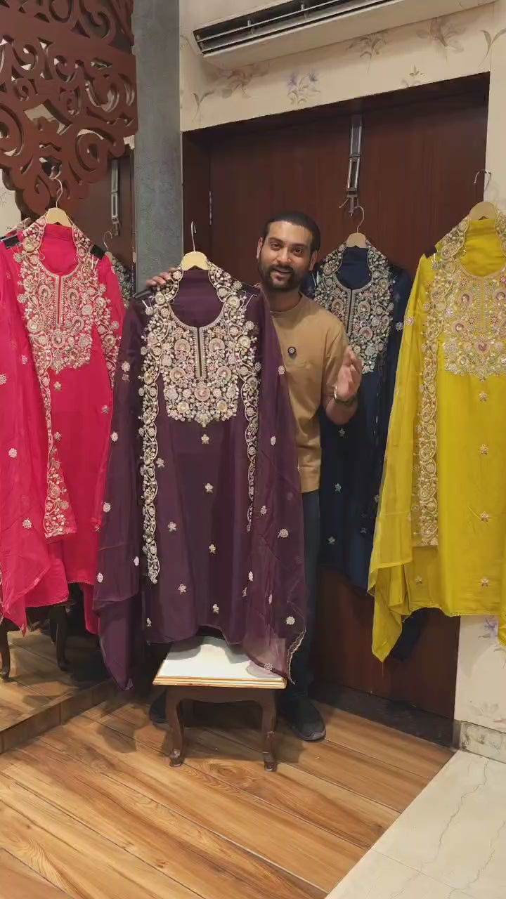 Calcutta Embroidery on Modal Muslin