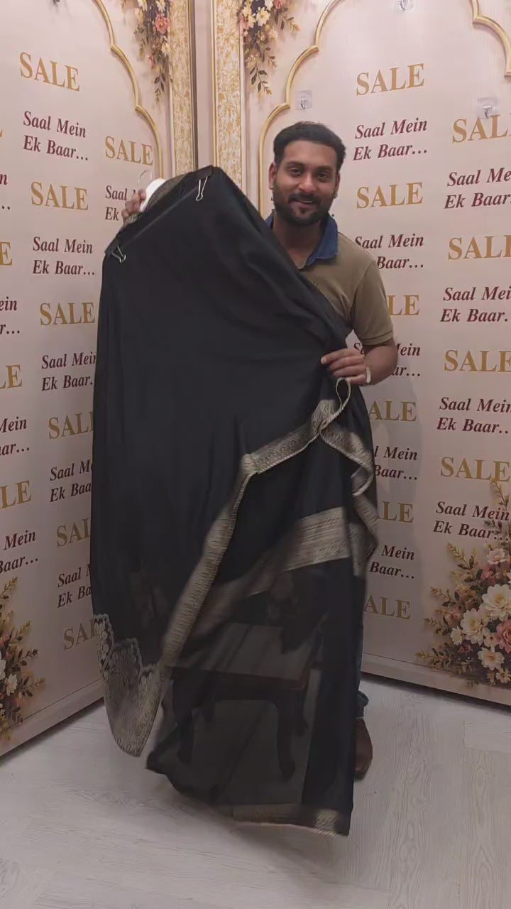 Black Kanjivaram Silk Suit