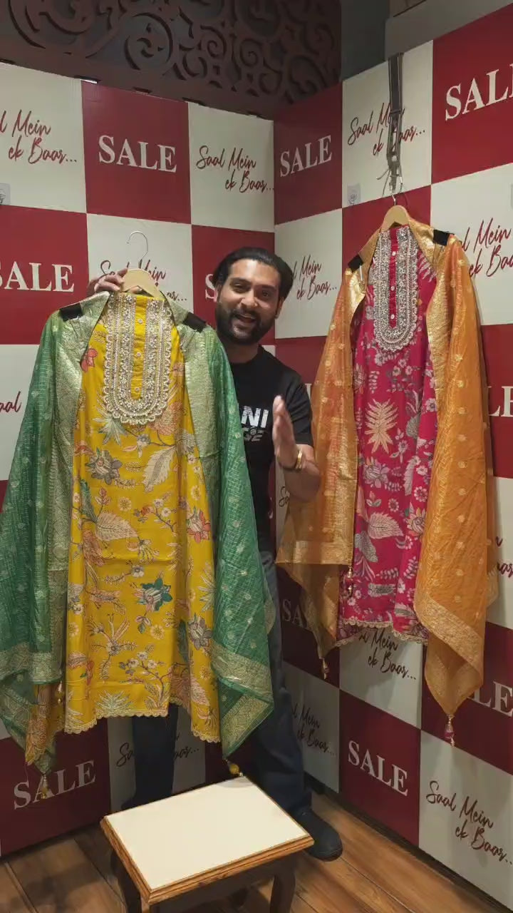 Modal Muslin with Banarasi Tissue Drape