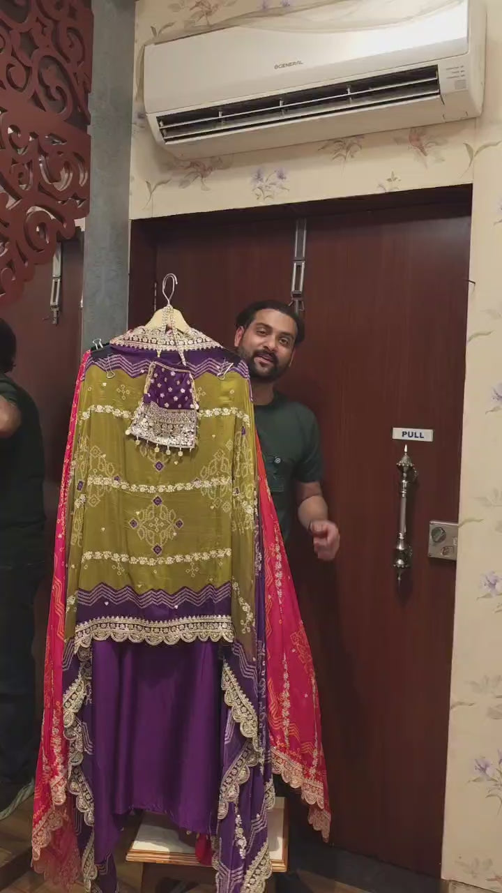 Bandhani Silk – Summer Formal Edition (Grand  Embroidery Dupatta)