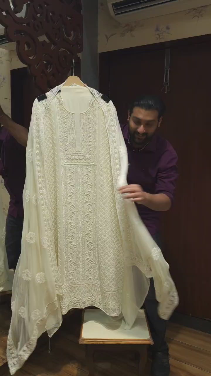 Original Lucknowi Pearl Chikankari Suit